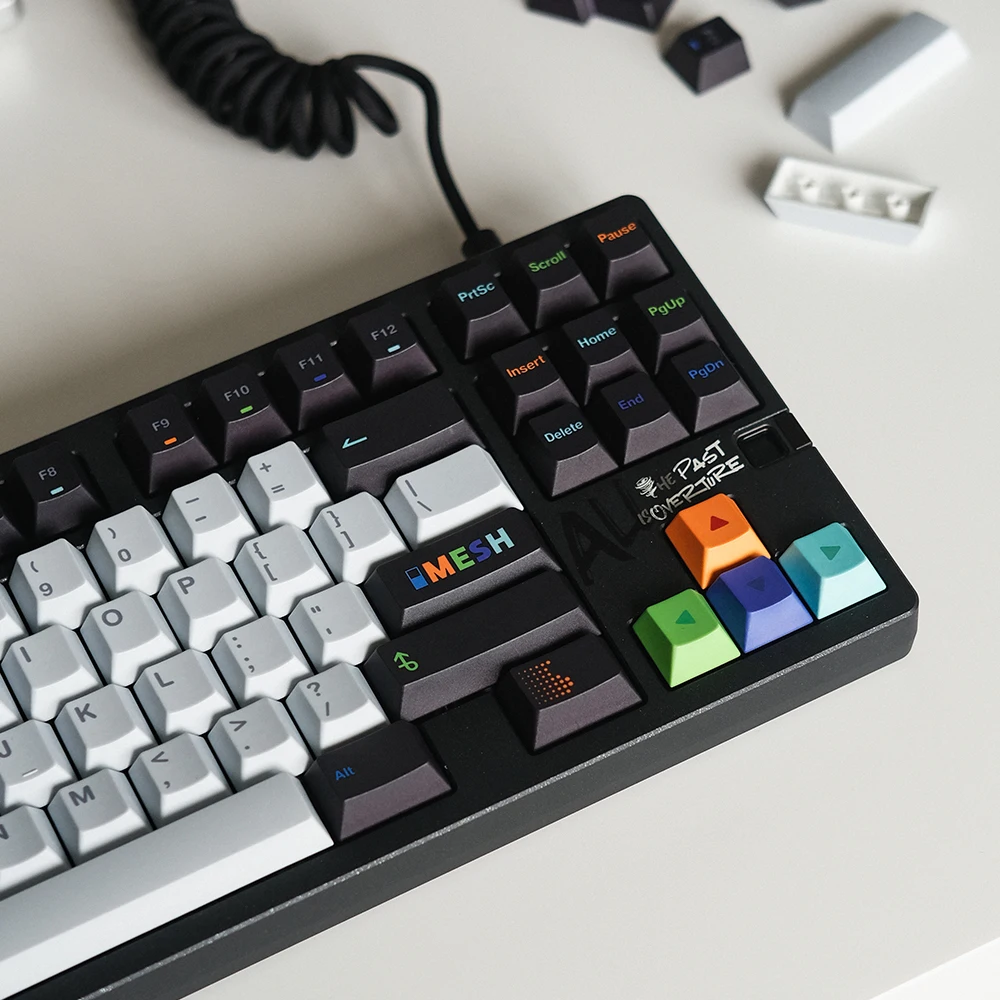 

FBB Keycap MESH PBT Custom Mechanical Keyboard Key Caps Black Gray MX Switches DIY PC Gaming Computer Accessories 1.7mm Thick