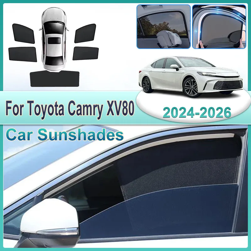 

Для Toyota Camry XV80 2025: Аксессуары 2024-2026 – Полностью сетчатые магнитные боковые солнцезащитные шторки, козырьки от солнца, шторки на лобовое стекло, автомобильные аксессуары