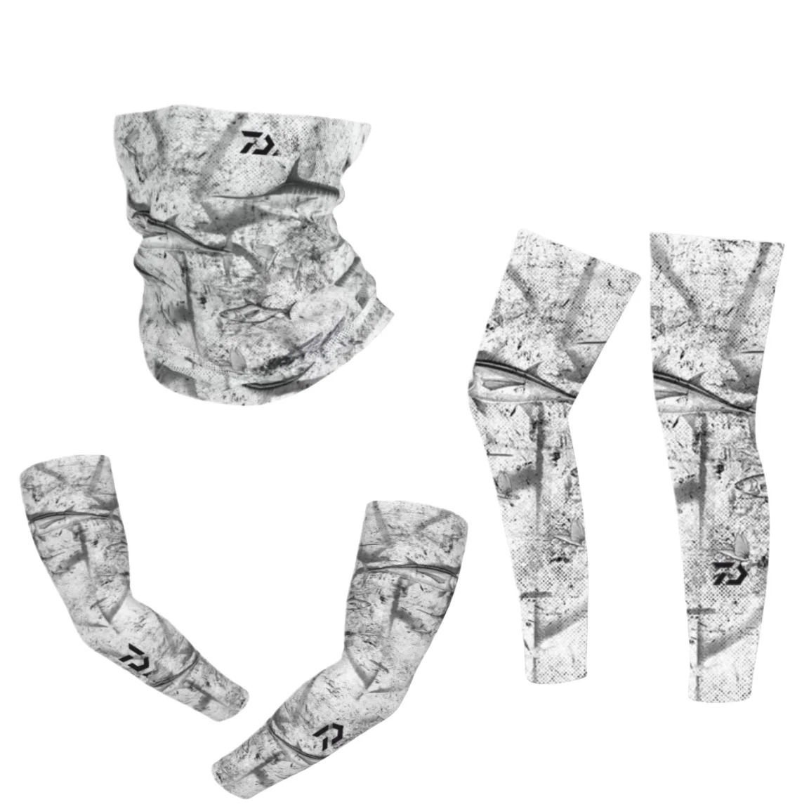 2025 العلامة التجارية اليابانية الجديدة الحرير الجليد الصيد باندانا القبعات الدراجات القيادة الصيد غطاء الساق الشمس حماية أكمام أذرع تبريد 3 قطعة مجموعة #3