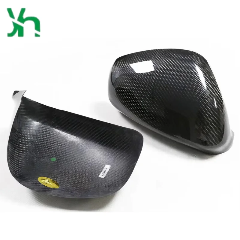 لمازيراتي كواتروبورتي GT (2007-20) GC (2010-15) ألياف الكربون الرؤية الخلفية غطاء للعدسات الجانبية ألياف الكربون الحقيقية عدسة جانبية