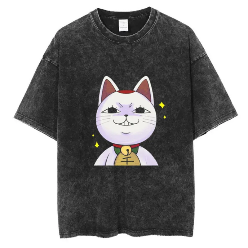 Y2K Aesthetics DAND Dingdang Cat Tops&Tees Anime High Speed Casual Cotton Short Sleeved T-shirt Men Women Loose Top Girl Tee New