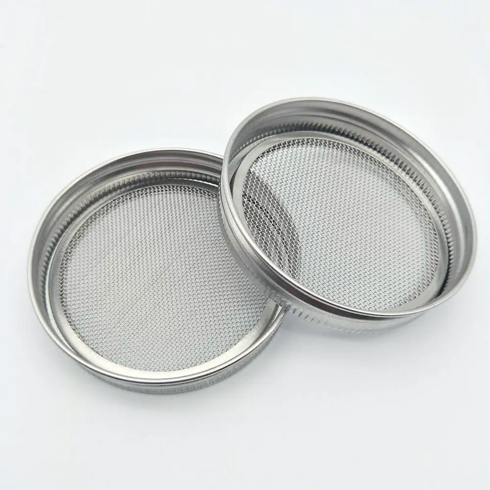 

Stainless Steel Sprouting Lids 3.3 Inch Food Grade Fine Mesh Strainer Lid for Wide Mouth Jars Sprouts Safely