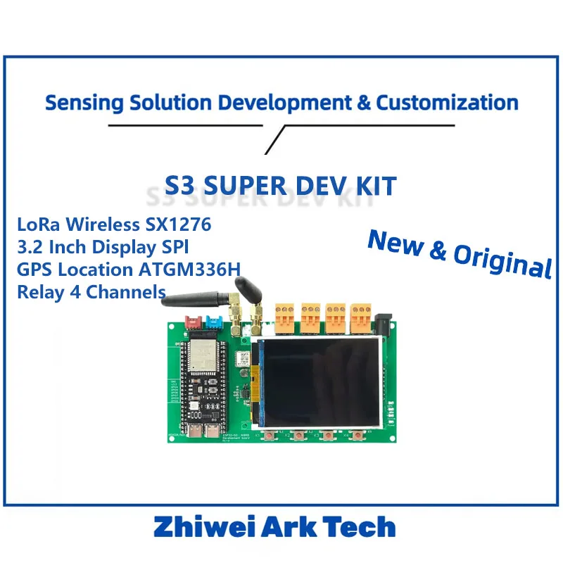 

ESP32-S3 DevKit N16R8 with 3.2" Display, WiFi/BT/LoRa SX1276/GPS ATGM336H, 4 Relay, Wireless IoT Development Board