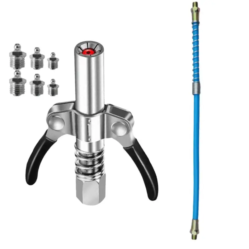 

A30F-Grease Coupler Heavy-Duty Quick Release Grease Coupler NPTI/8 10000 PSI Two Press Easy To Oil Grease Injector