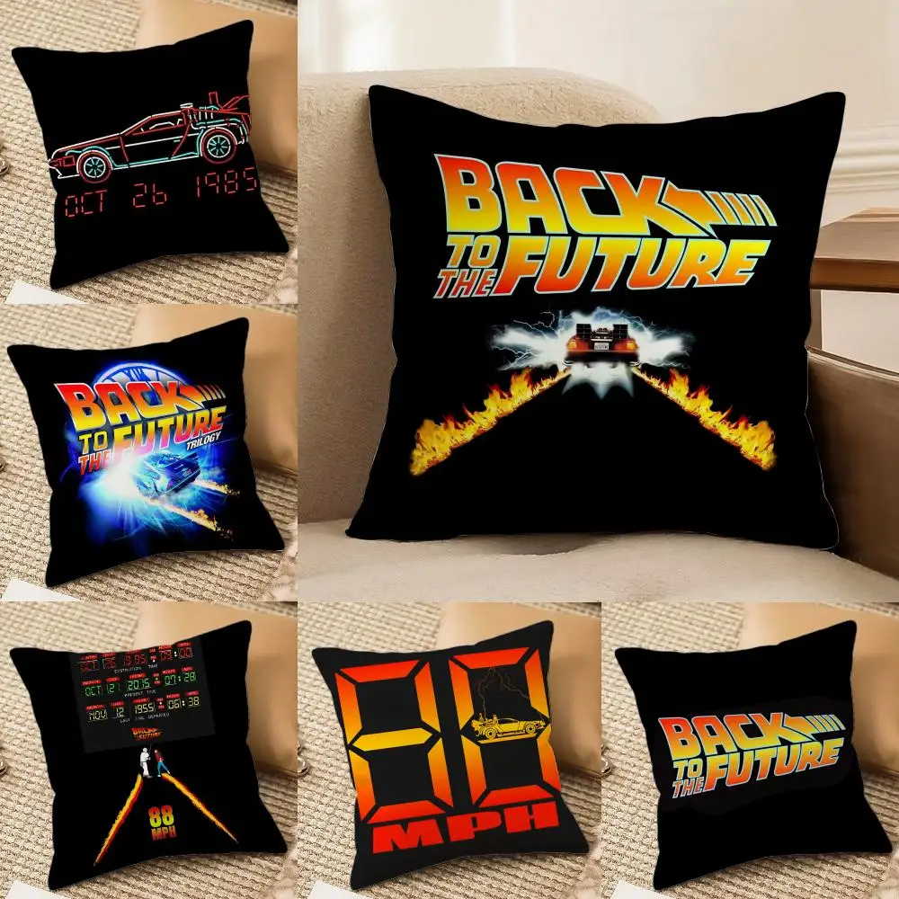 

Чехол для подушки B-Back To The Future, мягкий плюшевый чехол для подушки с двусторонним принтом, чехол для подушки для дивана | Уютный всесезонный декор, идеальный подарок
