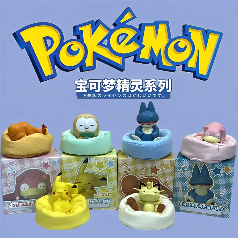 New Pokemon Casual Time Series Desktop Display Kitty Kabutops Figure Blind Box Toy Collectible Anime Figurine