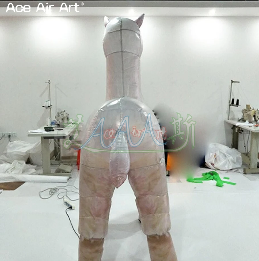 ประณีตสมจริง Inflatable Alpaca Mascot,Inflatable สัตว์แบบจําลองสําหรับกลางแจ้งโปรโมชั่นตกแต่งโดย Ace Air Art