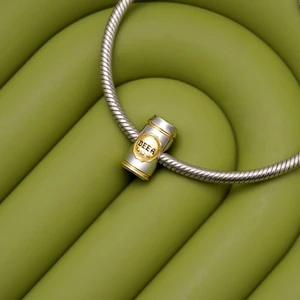 925 Sterling Silber Bier Flasche Charme an Damen, aktueller Pfeffer, Popcorn, passt originales Pandora -Armband, DIY -Schmuck, neu 10 Hauptverkauf Pingon Popcorn - №3