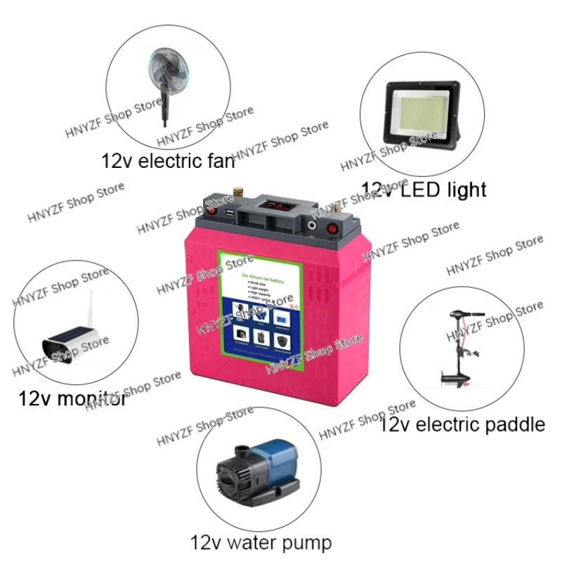 Portable Rechargeable solar energy systems lithium ion batteries 12v   80a 100a 120a 150a 180a 220a battery pack Gift bag