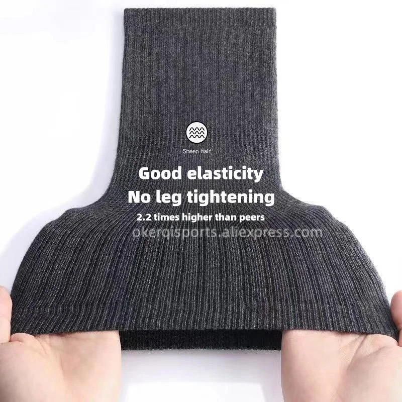Plus Velvet Warm Knee Pad Socks High Elasticity Soft Non-slip Warm Socks Knee Support Winter Cold-proof Leggings Protective Gear
