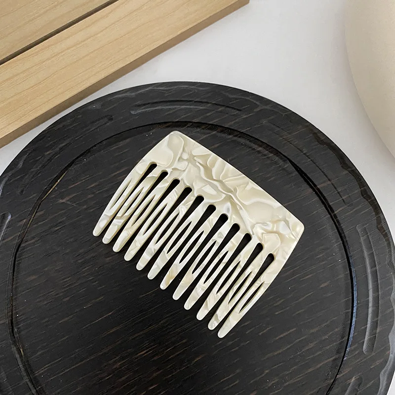 Fashion Decorative Comb Cellulose Acetate Wide Tooth Comb Non Slip Ponytail Fork Comb 12 Teeth Comb Hair Jewelry