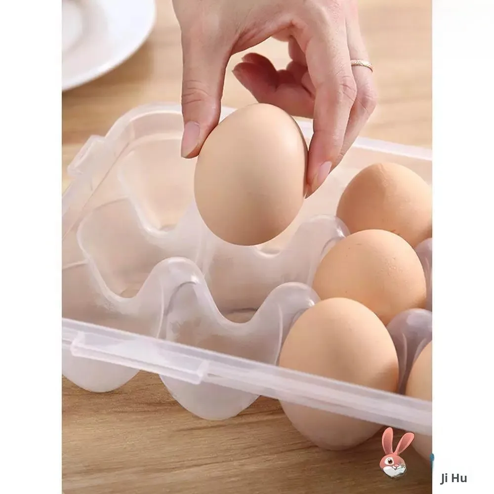 Transparent Plastic Egg Storage Box Shockproof Egg Holder Fridge Freshness Preservation Side Egg Box Kitchen Organizer