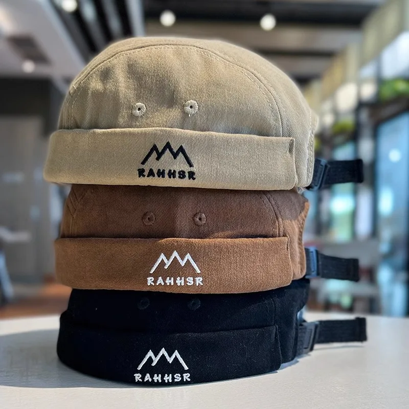 

Brimless Hats Rolled Cuff Beanie Docker Cap 5 Panel Hat Caps Fisherman Leon Hat Skullcap Daily Landlord Hats