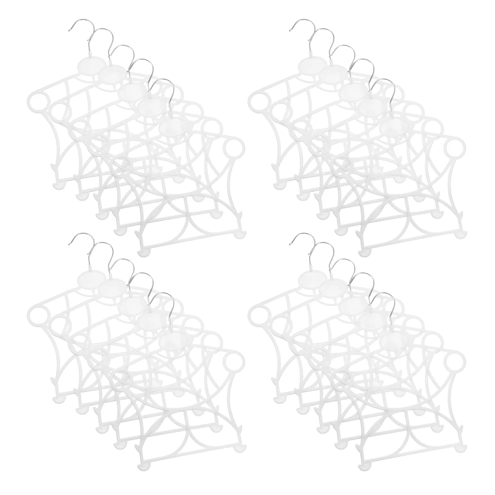 

20pcs Clothes Hangers White Plastic Hangers For Outfits Space Saving Closet Organizer Laundry