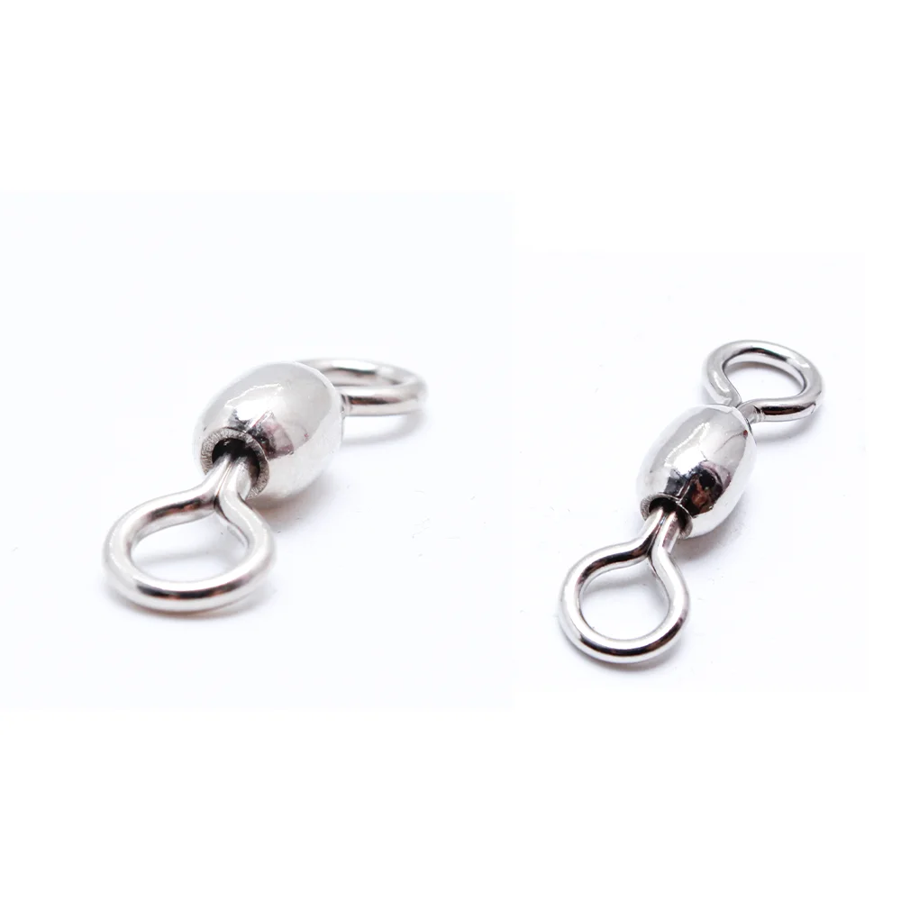 مفصل دوار للصيد من الفولاذ المقاوم للصدأ ، موصل 8 أشكال أبيض قوي الشد ، متين ، ، من الفولاذ المقاوم للصدأ