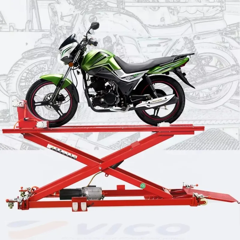 Vico MOTORCYCLE SCISSOR LIFT/Jack 1543lbs #A-3007 Portable Lift Table Red