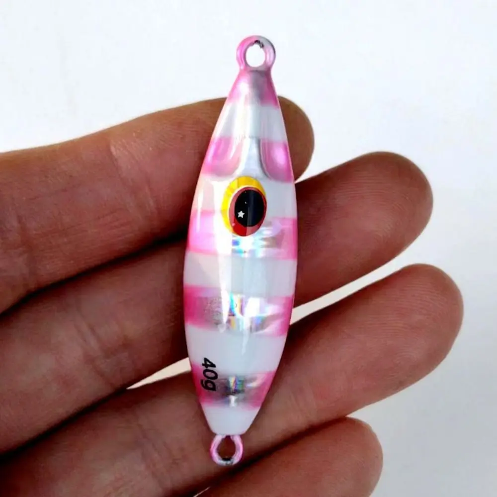 Deep-sea Plate 30G 40G 60G Slow Bee Jig Noctilucent Jigging Slow Pitch Jig Durable Portable Metal Jig Spoon Lure Seabass