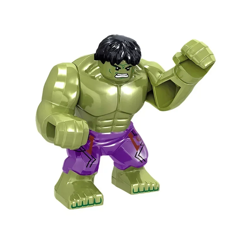 Figuras de acción de la Liga de los vengadores de Marvel para niños, muñecos de bloques, Spiderman, Hulk, juguete de regalo de cumpleaños