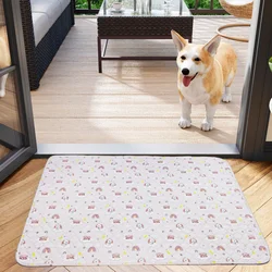 Cute Cartoon Pattern Printed Pet Dog Pads Washable Puppy Training Pad Pet Mat Reusable Pee Pad Blanket Absorbent Diaper for Cat