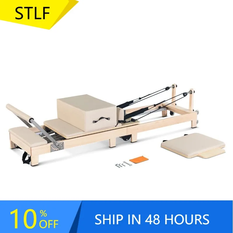 

YTYIN White Maple Wood Reformer Pilates Equipment Pilates Reformer Wood Reformer Pilates Foldable