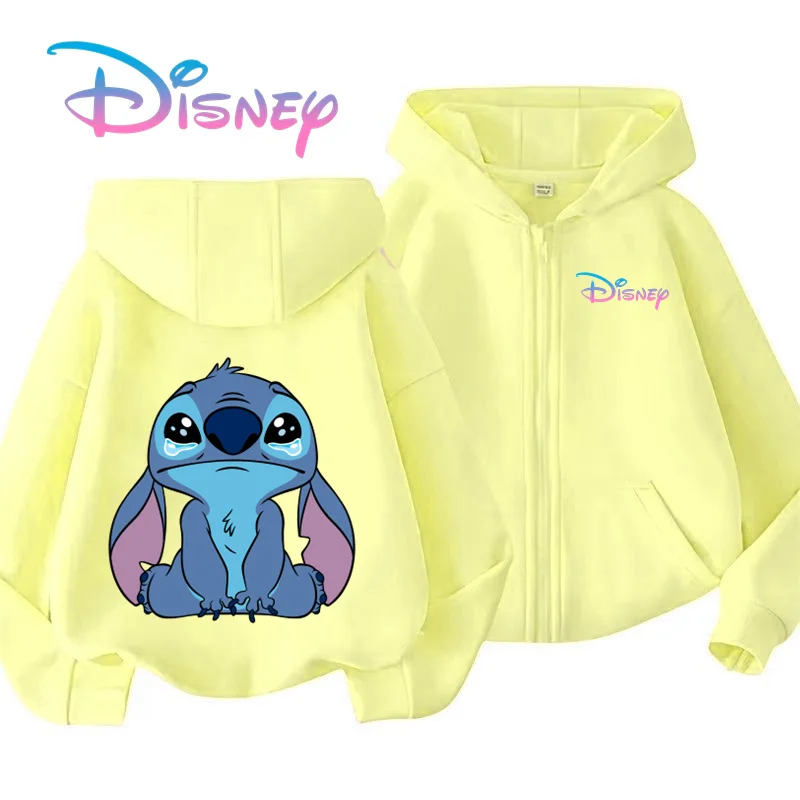 ديزني غرزة Kawaii مطبوعة ملابس الأطفال 3 14 سنة الفتيان والفتيات ملابس الشارع عارضة الرياضة الدافئة لينة هوديي #5