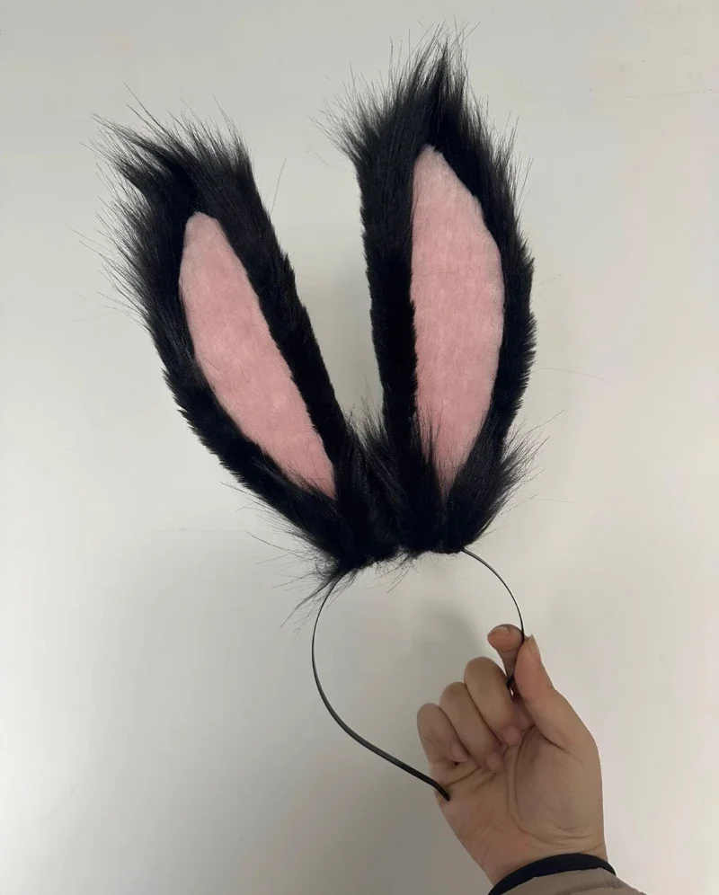 ตุ๊กตากระต่ายหู Final Fantasy XIV Ff14 Viera คอสเพลย์ Props กระต่ายสาว Headwear สําหรับเกมอะนิเมะฮาโลวีนเครื่องแต่งกายอุปกรณ์เสริม