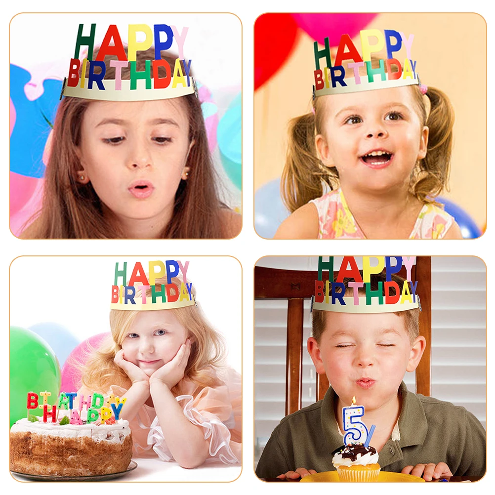 10 Uds. Diademas de cumpleaños elementos de letras de feliz cumpleaños diadema decorativa para niños ligero cómodo reutilizable fiesta