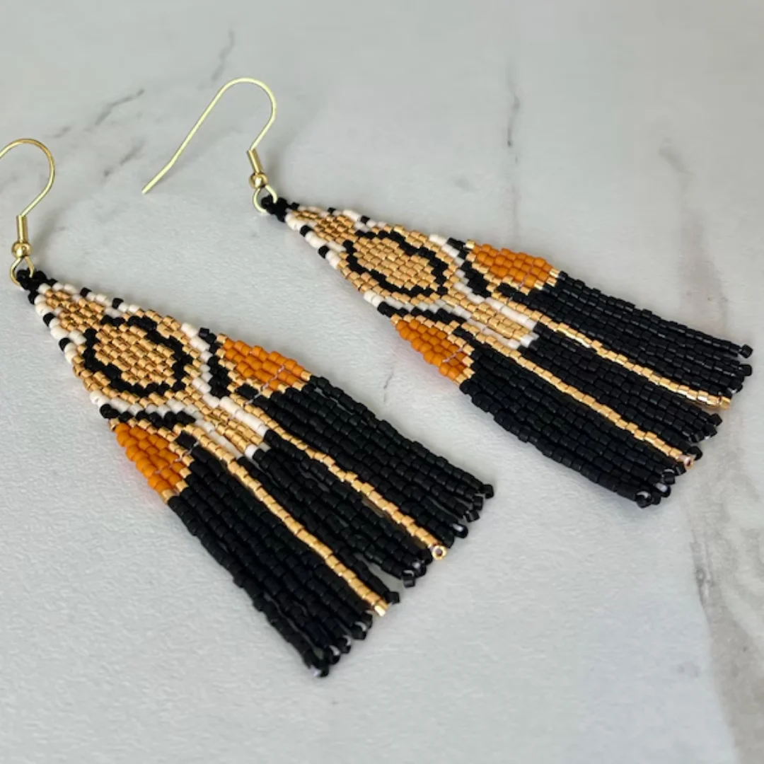 

Серьги из бисера Геометрия Оригинальные кисточки Цветок Богемия "Красочные" Трендовые женские серьги из сплава ручной работы Простые серьги из рисовых бусин