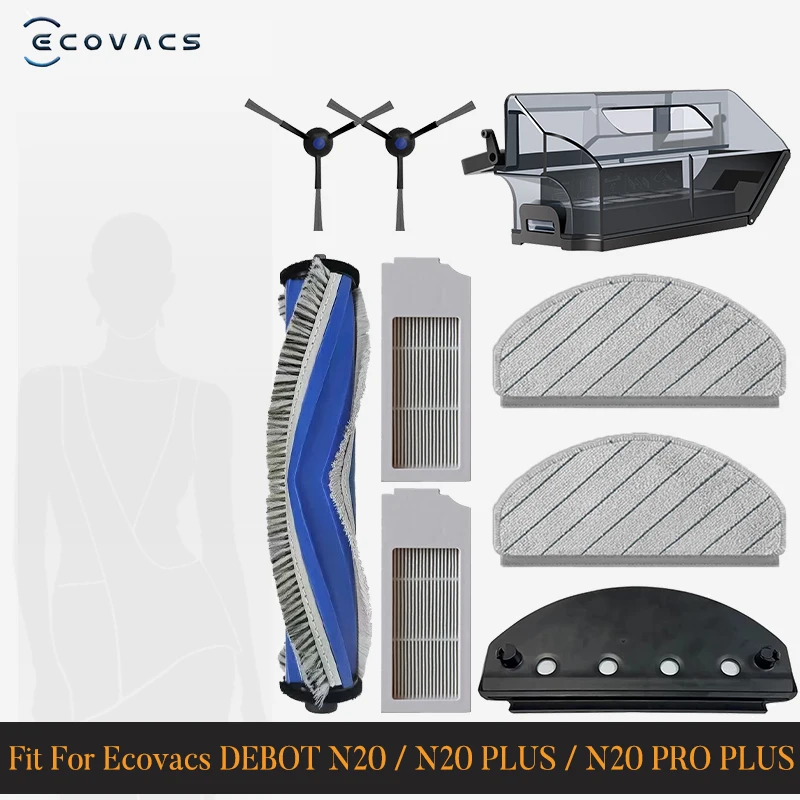 

Fit For Ecovacs DEBOT N20 / N20 PLUS / N20 PRO PLUS Vacuum Parts Main Roller Side Brush Hepa Filter Mop Pad Cloth Accessories