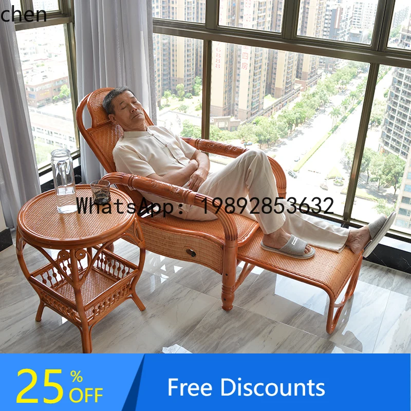 Chair adult folding siesta home escape chair lazy leisure balcony rattan chair recliner