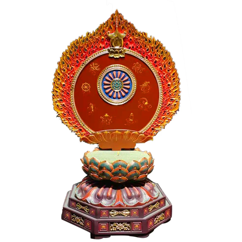 Solid Wood Diamond Block Lotus Holder Buddha Base Guanyin Base Bodhisattva Base Customization