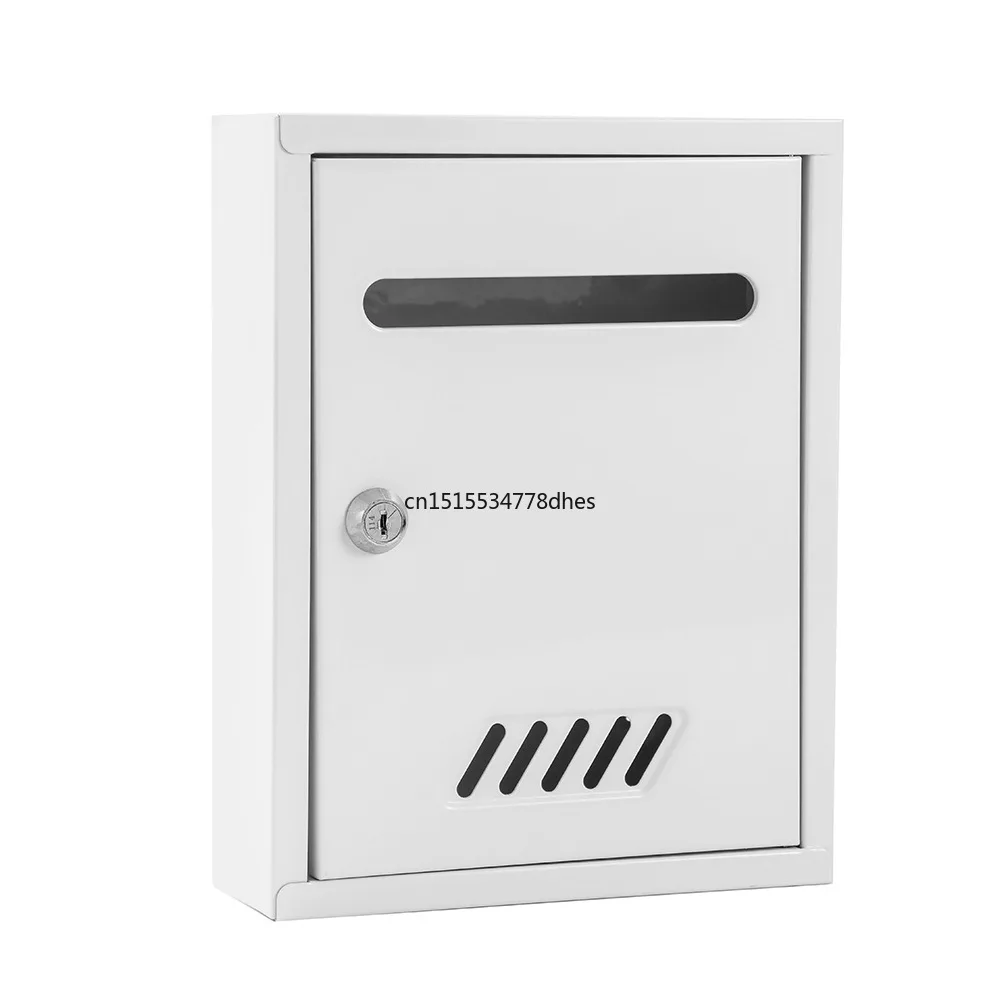 壁掛けロックメールボックス防水メールボックスキーロック付き大容量金属ポストボックスホームオフィス外部ゲートドア装飾