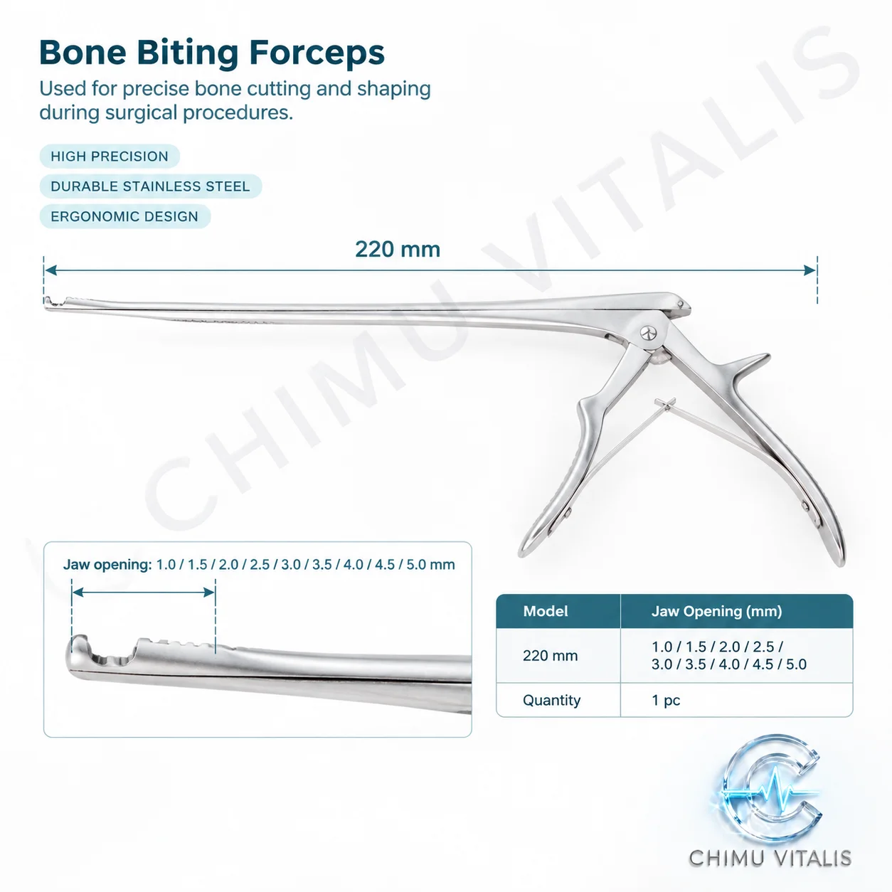 【CHIMU VITALIS】 Laminar Biting Forceps Style Spine Instrument for Lumbar Cervical Procedures