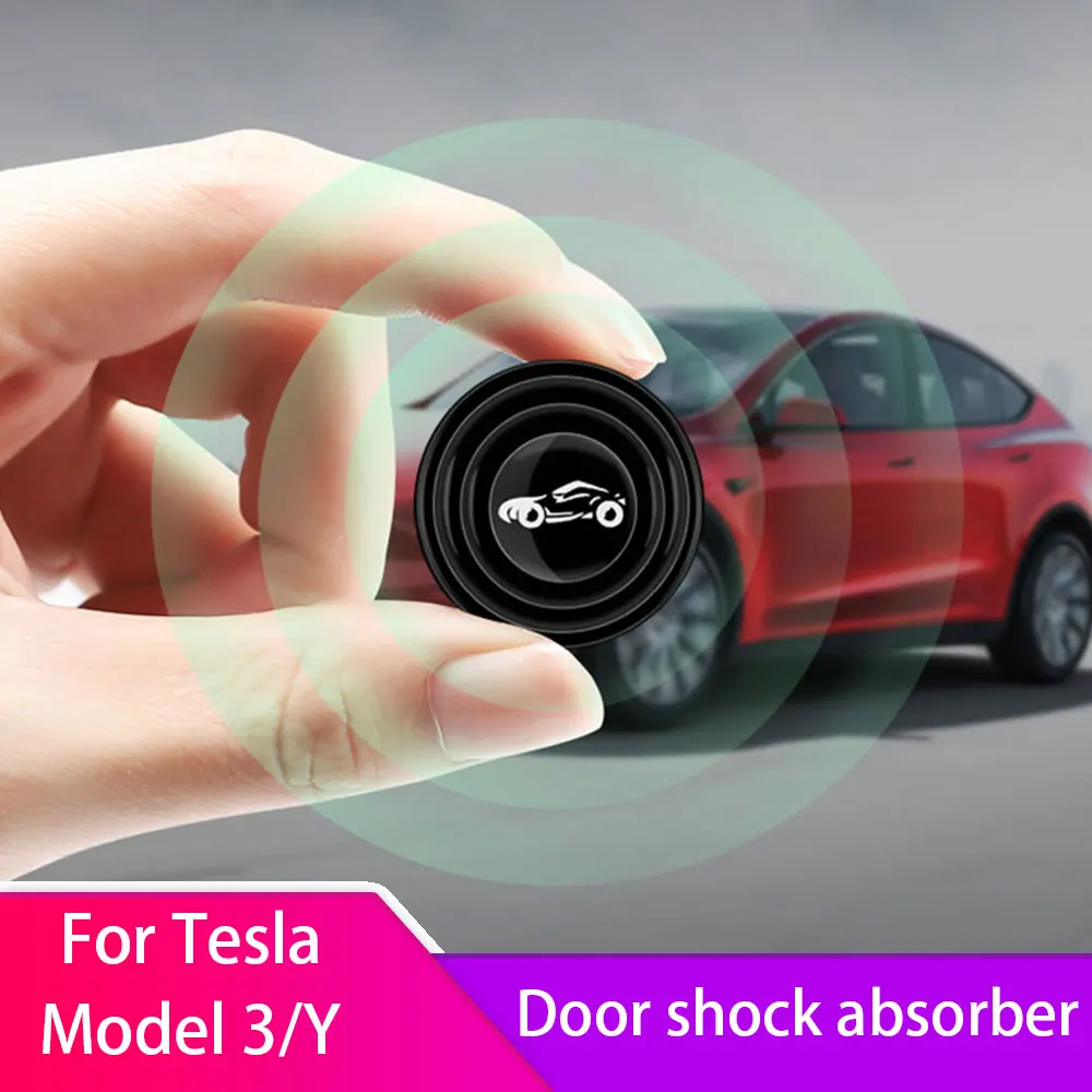 8xCar Door Anti-shock Silicone Pad Hood Trunk Anti-collision Stickers Soundproof Shock Absorber  For Tesla Model 3 Y X S