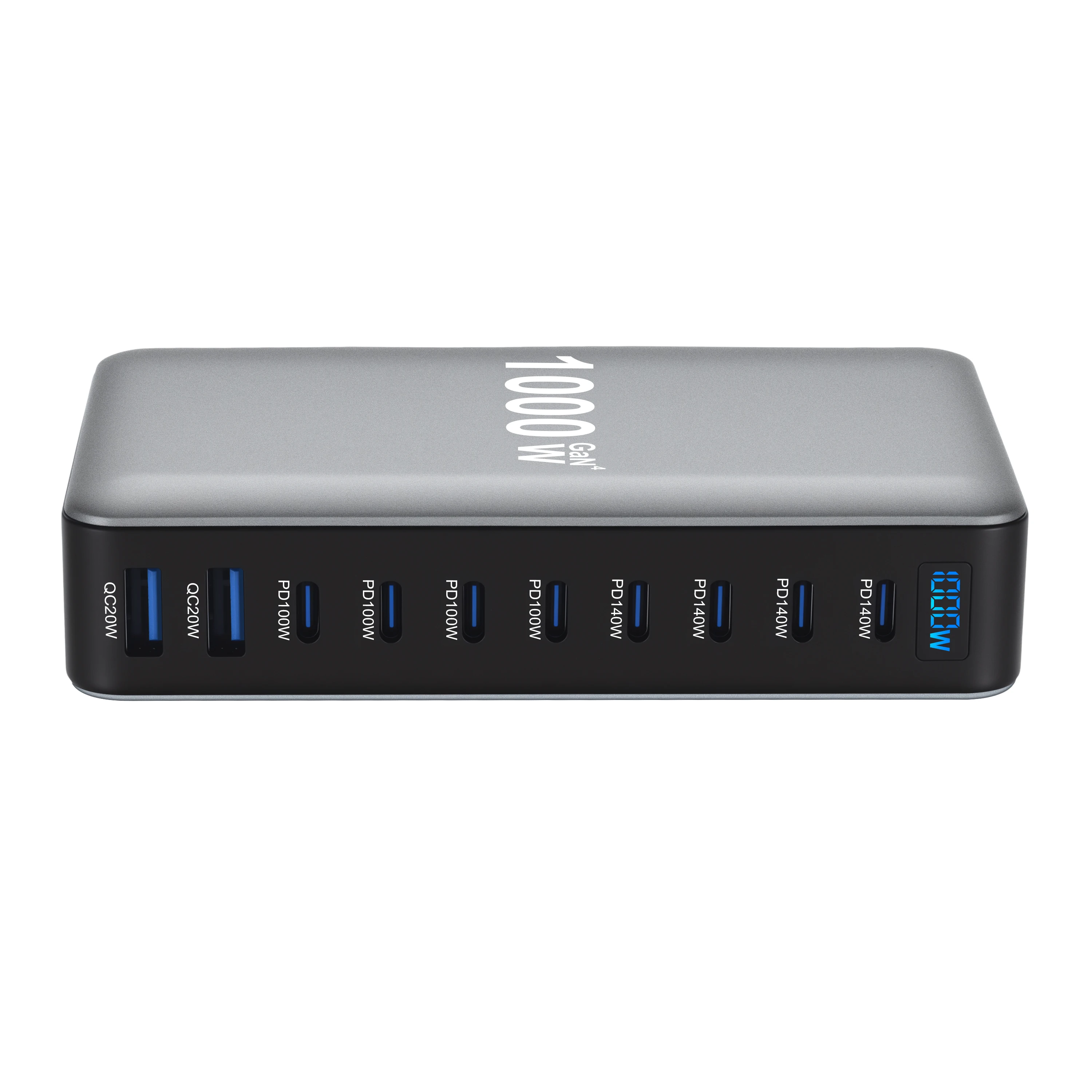 1000W GaN Fast Charging Station for iPhone Samsung For Xiaomi Huawei 10-Port Fast Desktop Charger PD3.1 USB Type C Dropshipping