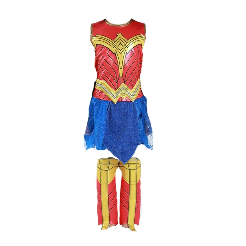 Wonder Cospplay Costume de luxe enfants aube de la Justice femme robe d'halloween filles princesse habillage cadeau de noël enfants