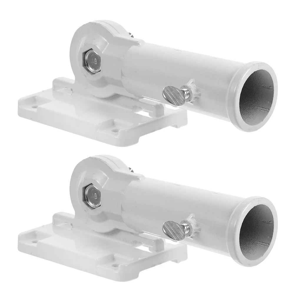 

2Pcs Stainless Steel Flagpole Holder Adjustable Aluminum Alloy Flag Mount Wall Mounted Bracket for Exterior House Yard Flag