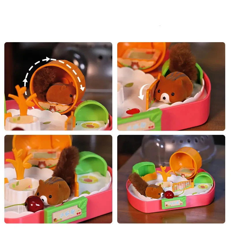 Simulation Cute Electric Squirrel Doll Play House Battery Powered Squirrel House Simulation Cute Electric Squirrel Doll