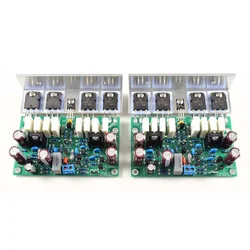 DLHiFi 2pcs LJM HI-END L20 VER 10 Stereo HiFi Power Amplifier Finished Board 200W 8R With Angle Aluminum Heatsink