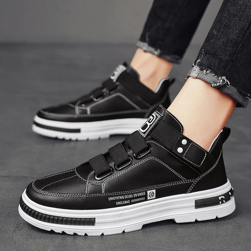 New Style Fashion Sneakers for Men Comfortable Hard-Wearing Casual Sneakers Round Toe Mid-top Work Shoes Low Top Walking Shoes