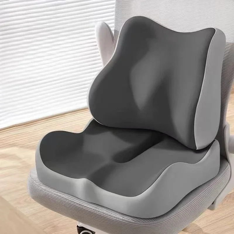 Ergonomic Memory Foam Seat Cushion, Non-Slip Orthopedic Pad for Tailbone Sciatica Pain Relief, Office Chair Car Home