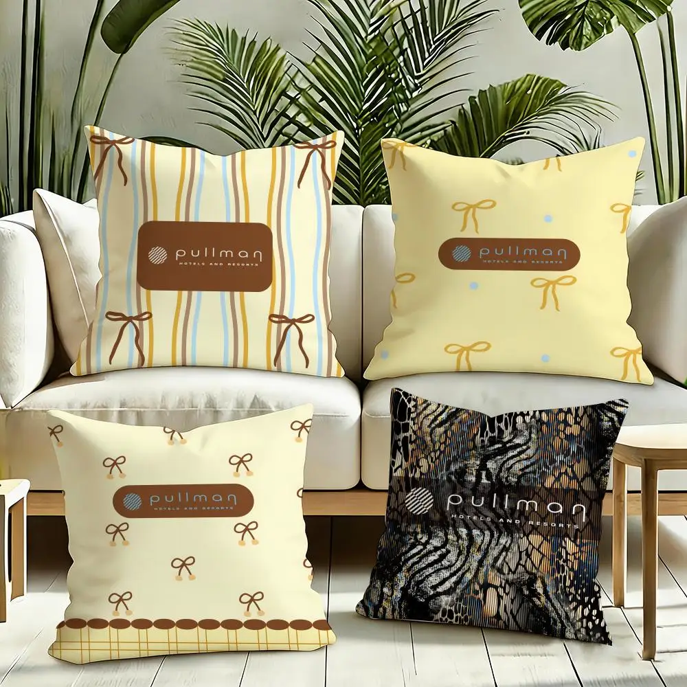 p-pullman H-HotelS Cushion Cover Reversible Plush Pillow Cover Soft Fluffy  Home Decor for Sofa Bedroom