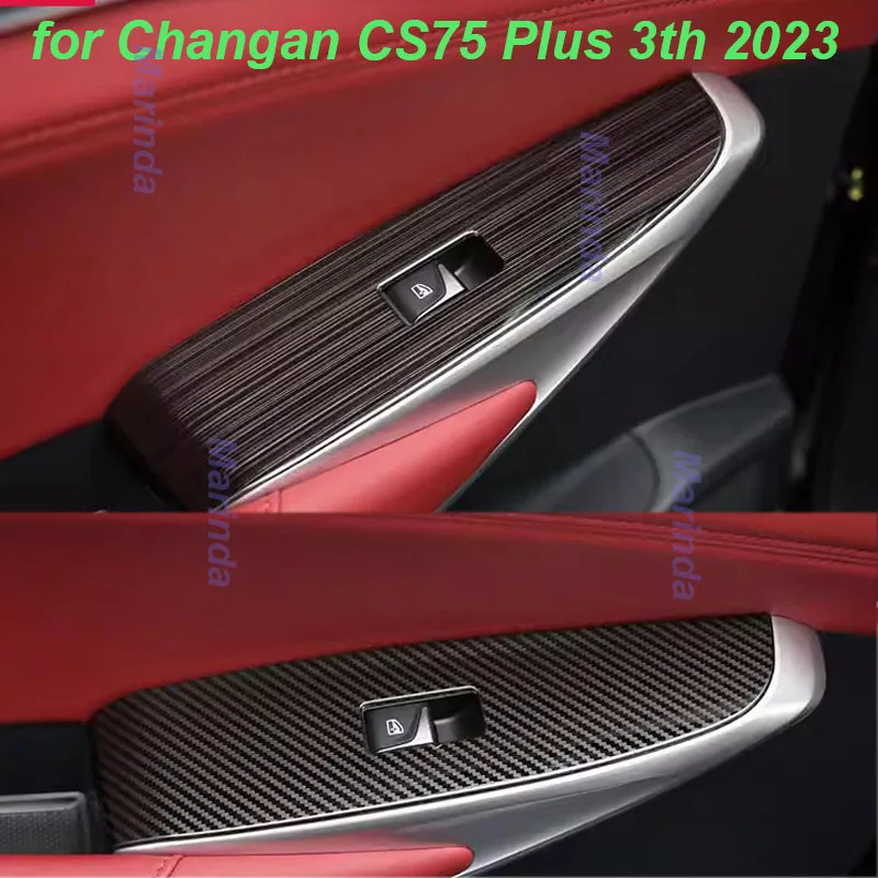 

Car Lift Panel Button Switch Cover for Changan CS75 Plus 3th 2023 Door Lift Button Frame Protective Cover Interior Accessories