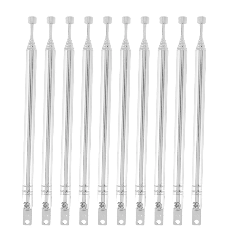 10X Replacement 39Cm 6 Sections Telescopic Antenna Aerial For Radio TV