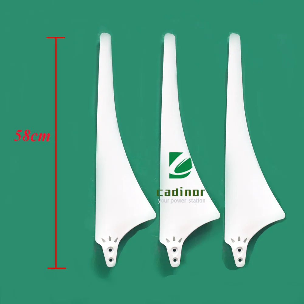 laminas de turbina eolica com cubo e capo lamina de nylon moinho de energia livre horizontal 530 550 580 630 mm 01