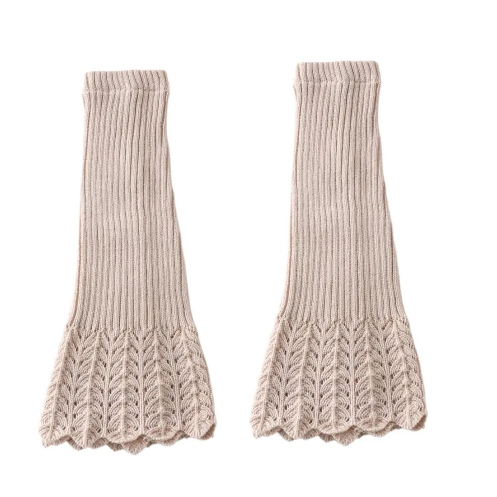 

Fashion Y2K Women Knitted Leg Warmers Solid Color Thickened Women's Foot Cover Mid-Calf Soft Middle Tube Socks JK Uniform