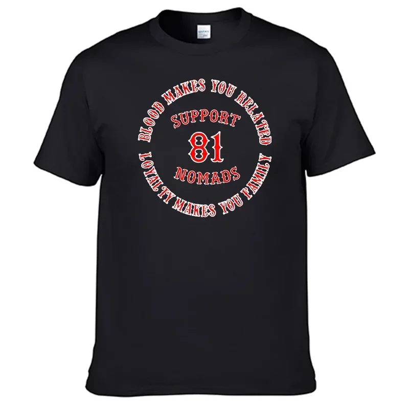 

Support 81 Nomads Hells Angels T Shirt 100% Cotton Top Sales Shirt N14