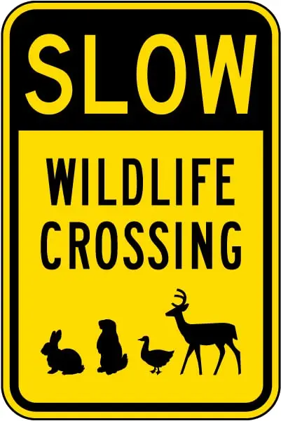 

Vintage Metal Sign Slow Wildlife Crossing Metal Tin Sign Aluminum Sign For Home Coffee Bar Wall Decor 8x12 inch