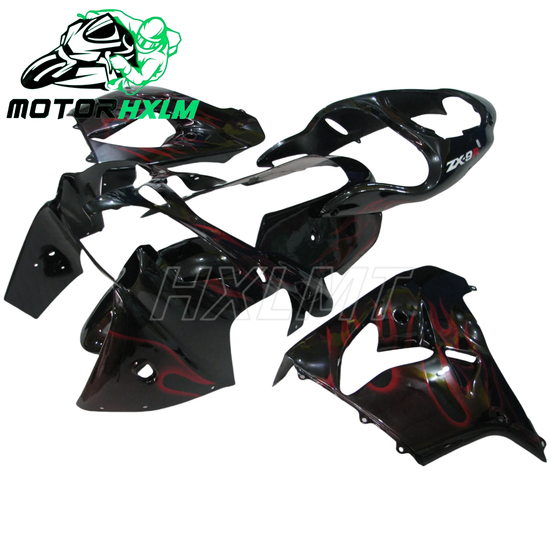 The ABS Motorcycle Fairings for Kawasaki ZX9R 2000 2001 Hight Quality Injection ABS Fairing Bodywork Kit Panel Set ZX 9R 00 01