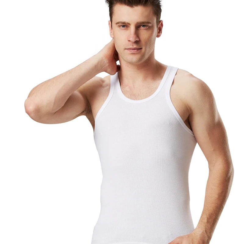 High Quality Men Cotton Tank Tops Underwear Sleeveless Mens Undershirt Male Body Building T-shirt Fitness Wrestling Vest Singlet